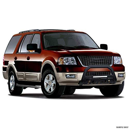 VXMOTOR- for 2003-2009 Toyota 4Runner / Lexus GX470 Textured Black AVT Style Aluminum LED Light Bull Bar Brush Push Front Bumper Grill Grille Guard with Skid Plate