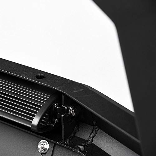 VXMOTOR for 2010-2018 Toyota 4Runner - Matte Black AVT Style Aluminum LED Light Bull Bar Brush Push Front Bumper Grill Grille Guard with Skid Plate