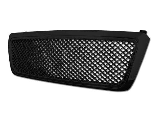 VXMOTOR Black Luxury Honeycomb MESH Front Hood Bumper Grill Grille Guard ABS for 2004-2008 Ford F150