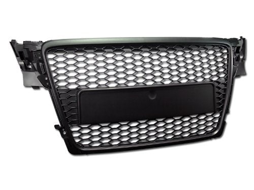 VXMOTOR for 2009-2012 Audi A4 B8 Black Honeycomb MESH Front Hood Bumper Grill Grille Guard ABS