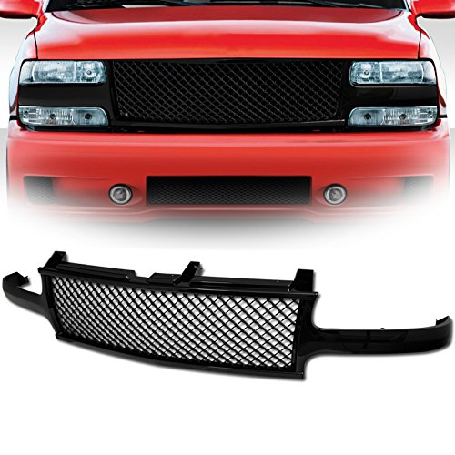 VXMOTOR for 1999-2002 Chevy Silverado 1500 2500, For 2000-2006 Tahoe / Suburban - Black Mesh Front Hood Bumper Grill Grille Cover Conversion