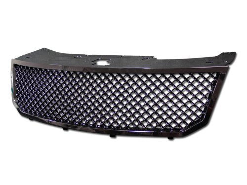 VXMOTOR for 2008-2010 Dodge Avenger - Glossy Black Mesh Front Hood Bumper Grill Grill Cover Guard ABS