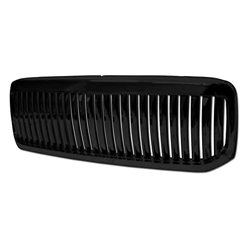 VXMOTOR for 1999-2004 F250/EXCURSION - Black Vertical Front Hood Bumper Grill Grille Guard ABS