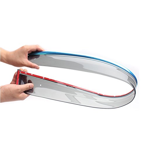VXMOTOR for 2008-2016 Toyota Land Cruiser - w/Chrome Trim - Smoke Tinted Window Visor Rain Guard Defector Polycarbonate - PC (LC10)