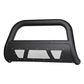 VXMOTOR for 99-07 Chevy Silverado, for 00-06 Suburban/Tahoe, for 99-07 GMC Sierra, for 00-06 Yukon 1500 - Matte Black Studded Mesh Bull Bar Brush Front Bumper Grill Grille Guard with Skid Plate V2