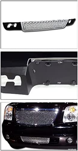 VXMOTOR for 2007-2012 GMC Yukon Denali - Chrome Round Hole Mesh Front Lower Bumper Grill Grille ABS
