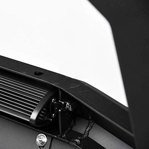 VXMOTOR for 99-07 Chevy Silverado ; GMC Sierra ; for 00-06 Suburban/Tahoe ; Yukon/Yukon XL 1500 Matte Black AVT Aluminum LED Light Bull Bar Front Bumper Grill Grille Guard with Skid Plate