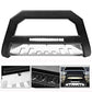 VXMOTOR for 2003-2009 Toyota 4Runner / Lexus GX470 Matte Black Blk AVT Style Aluminum LED Light Bull Bar - Brush Push Front Bumper Grill Grille Guard with Stainless Skid Plate