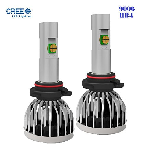 VXMOTOR - 2pcs (pair) 9006 / HB4 CREE LED Headlights Kit BULB 76W 10000LM 6000K Cool White - High Power Super Bright