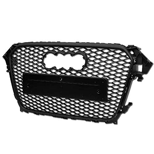 VXMOTOR- for 2013-2016 Audi A4 / S4 B8.5 Matte Black RS-Honeycomb Mesh Front Hood Bumper Grill Grille ABS