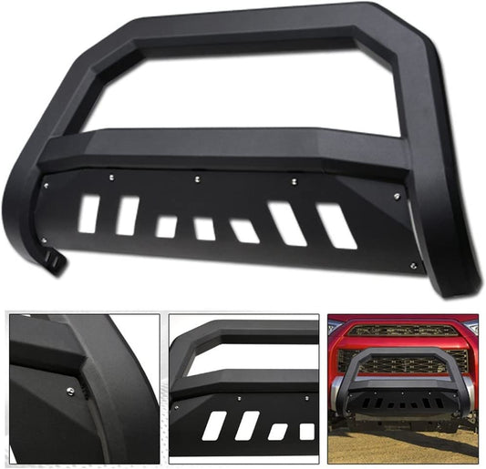 VXMOTOR for 2010-2017 Toyota 4Runner Matte Black AVT Edge Bold Series - Bull Bar Brush Push Front Bumper Grill Grille Guard