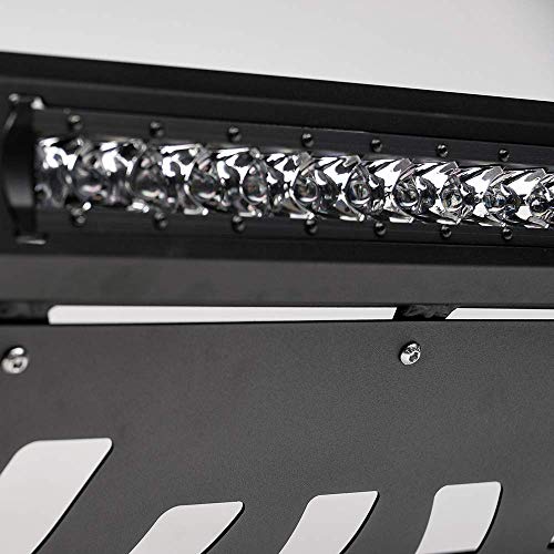 VXMOTOR for 99-07 Chevy Silverado ; GMC Sierra ; for 00-06 Suburban/Tahoe ; Yukon/Yukon XL 1500 Matte Black AVT Aluminum LED Light Bull Bar Front Bumper Grill Grille Guard with Skid Plate