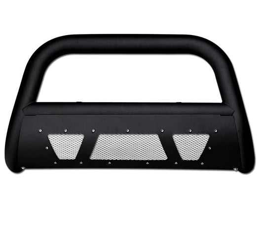 VXMOTOR- for 2003-2009 Toyota 4Runner / for 2003-2009 Lexus GX470 - Textured Black Studded Mesh Bull Bar Brush Push Front Bumper Grill Grille Guard with Skid Plate