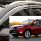 VXMOTOR for 2013-2017 Toyota RAV4 SUV - Smoke Tinted Window Visor - Rain Guard Deflector w/Chrome Trim Polycarbonate PC
