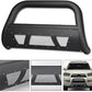 VXMOTOR for 2010-2017 Toyota 4Runner Matte Black Heavy Duty Studded Mesh - Bull Bar Brush Push Front Bumper Grill Grille Guard with Skid Plate