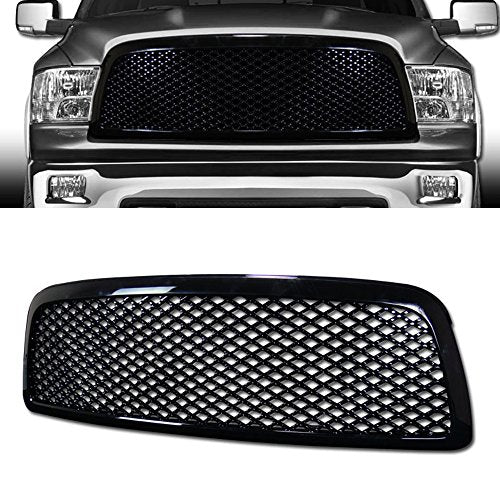 VXMOTOR FOR 2009-2012 Dodge RAM 1500 Black Luxury MESH Front Hood Bumper Grill Grille Guard